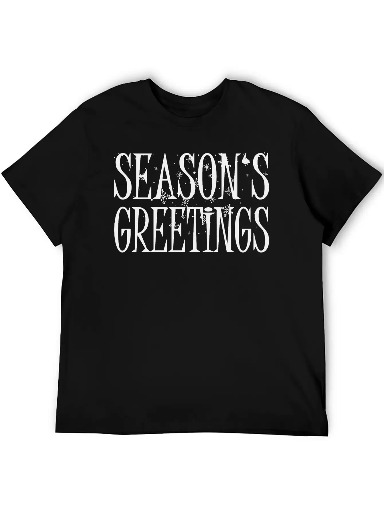 Season's Greeting Xmas Time Unisex Short Sleeve Soft Cotton T-Shirt – Casual Everyday Wear