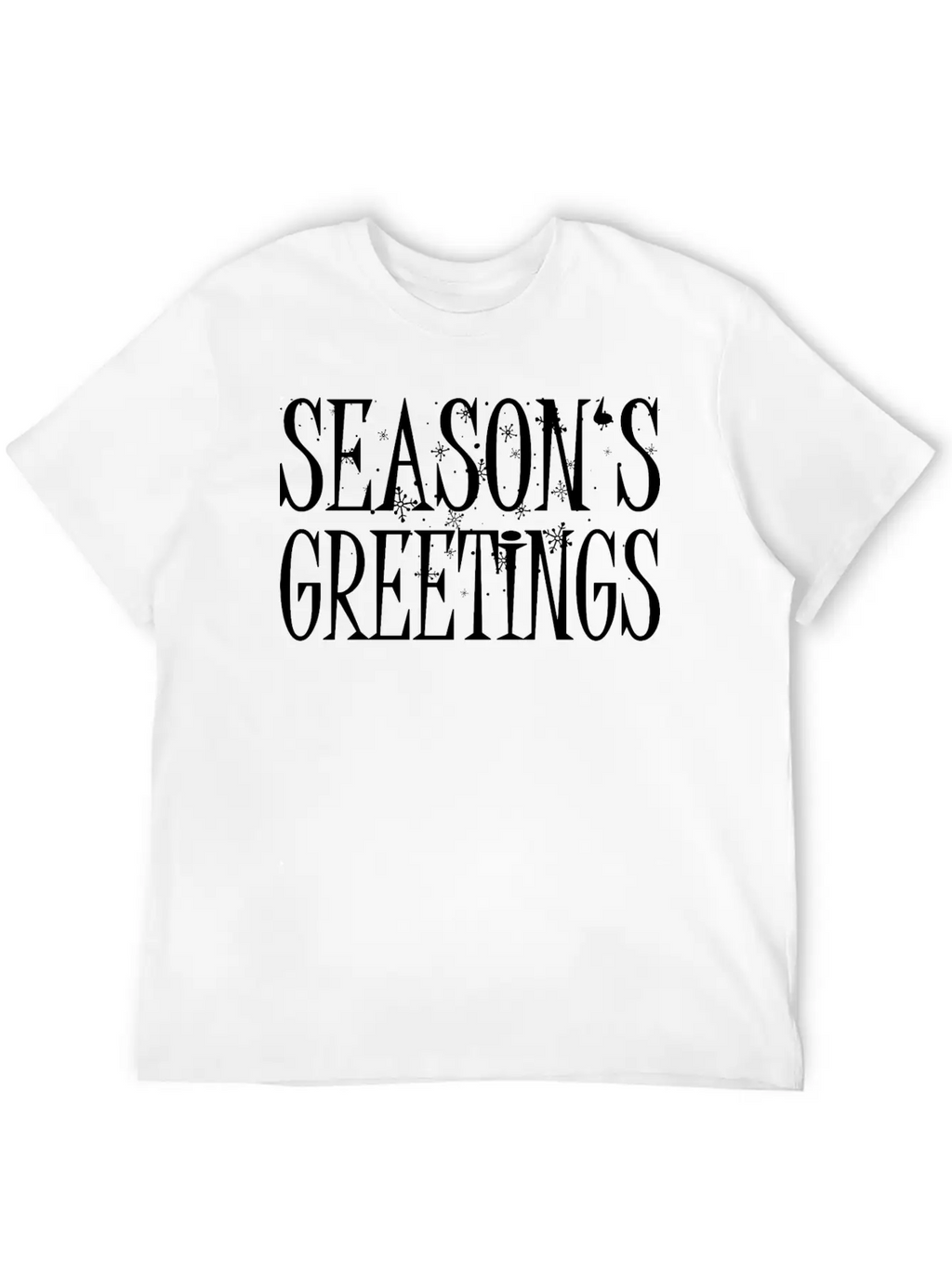 Season's Greeting Xmas Time Unisex Short Sleeve Soft Cotton T-Shirt – Casual Everyday Wear