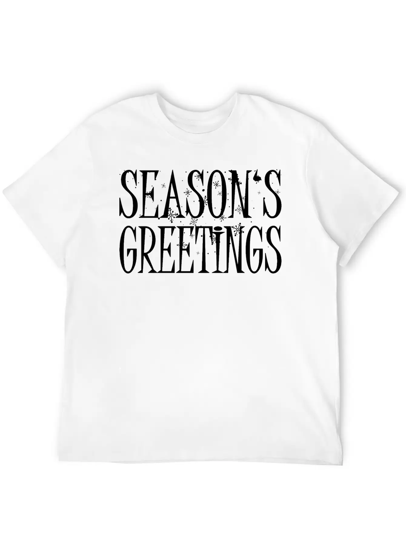Season's Greeting Xmas Time Unisex Short Sleeve Soft Cotton T-Shirt – Casual Everyday Wear