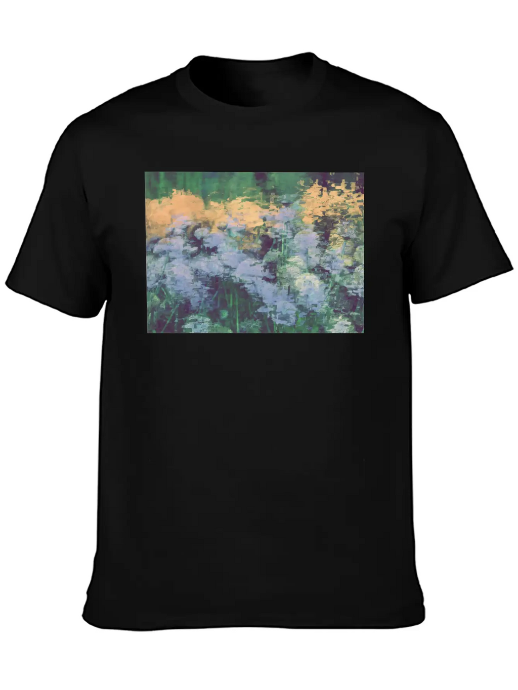 Secret Garden -Lake Flowers Unisex Short Sleeve Soft Cotton T-Shirt – Casual Everyday Wear