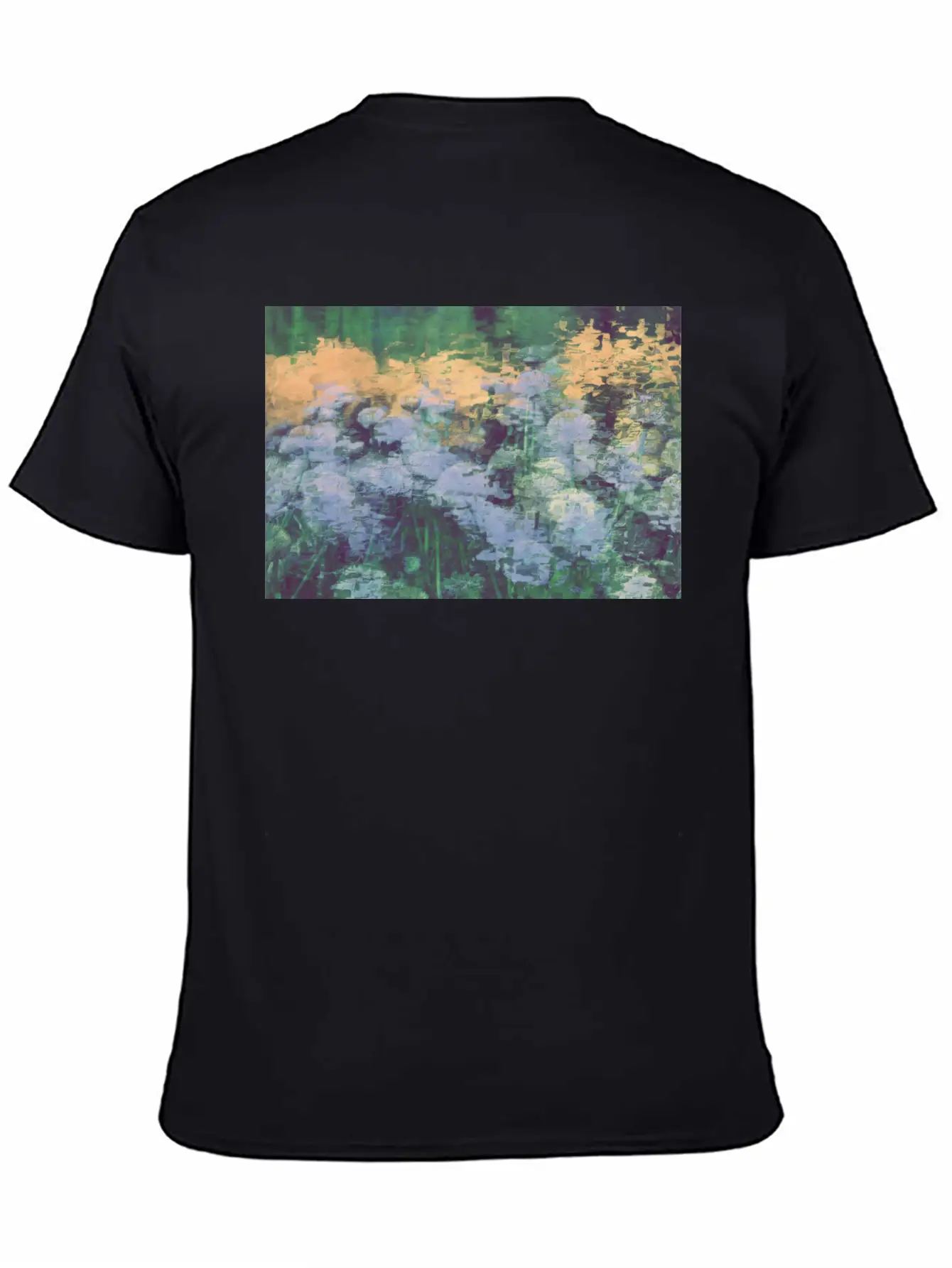 Secret Garden -Lake Flowers Unisex Short Sleeve Soft Cotton T-Shirt – Casual Everyday Wear