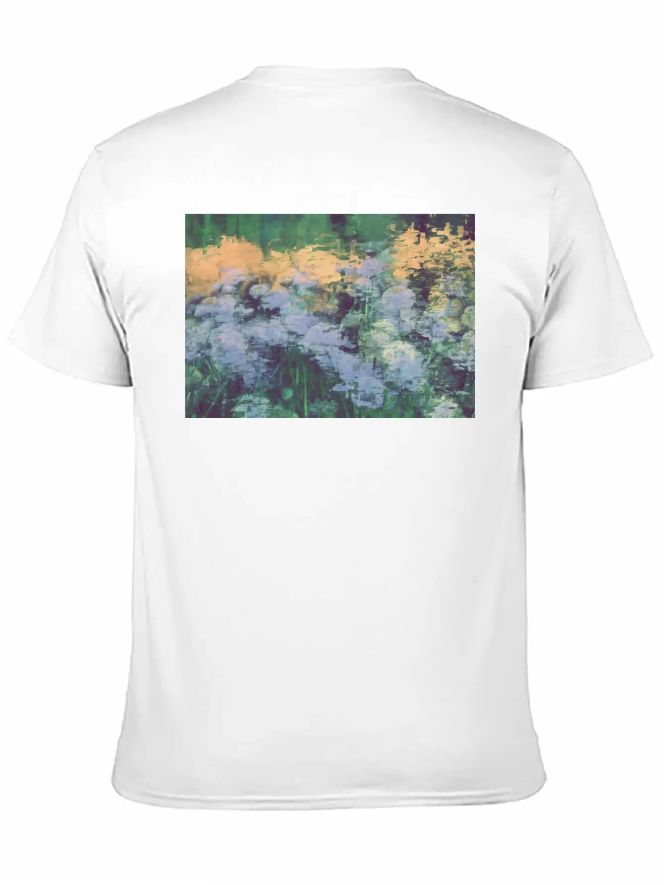 Secret Garden -Lake Flowers Unisex Short Sleeve Soft Cotton T-Shirt – Casual Everyday Wear