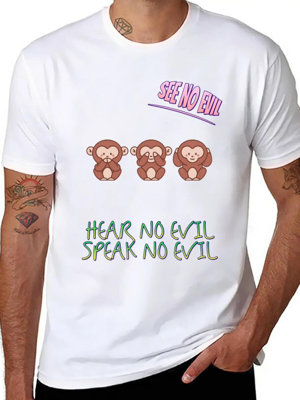 See No Evil Hear No Evil Speak No Funny Novelty Classic Fit Graphic Tee For Daily Comfort – Unisex Cotton Shirt