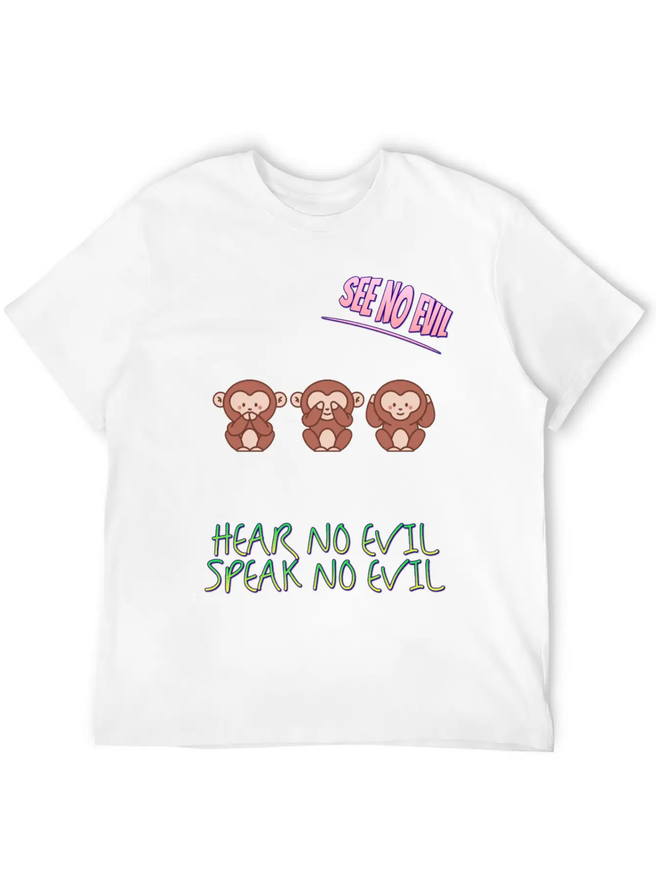 See No Evil Hear No Evil Speak No Funny Novelty Classic Fit Graphic Tee For Daily Comfort – Unisex Cotton Shirt