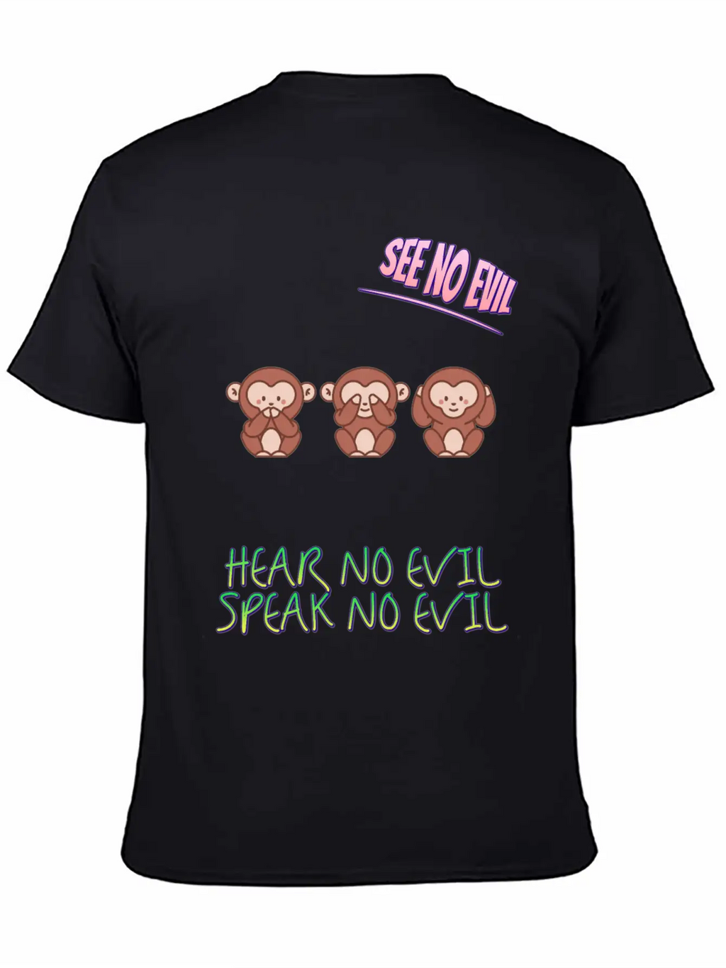 See No Evil Hear No Evil Speak No Funny Novelty Classic Fit Graphic Tee For Daily Comfort – Unisex Cotton Shirt