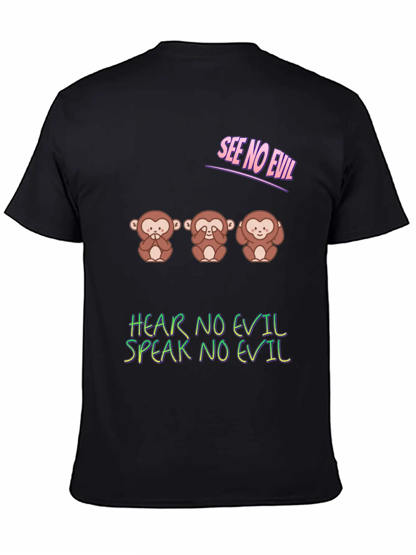 See No Evil Hear No Evil Speak No Funny Novelty Classic Fit Graphic Tee For Daily Comfort – Unisex Cotton Shirt