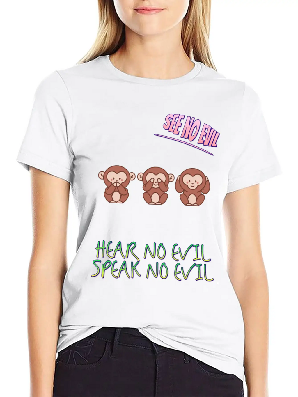 See No Evil Hear No Evil Speak No Funny Novelty Classic Fit Graphic Tee For Daily Comfort – Unisex Cotton Shirt