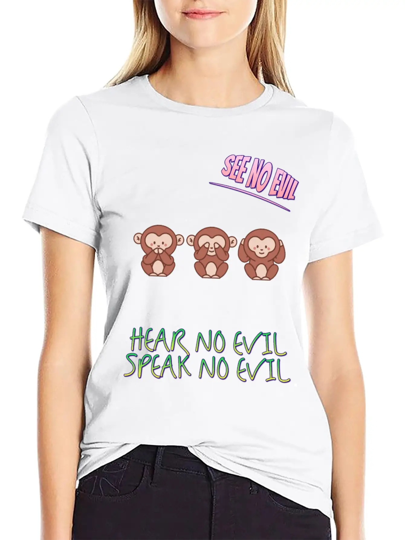 See No Evil Hear No Evil Speak No Funny Novelty Classic Fit Graphic Tee For Daily Comfort – Unisex Cotton Shirt