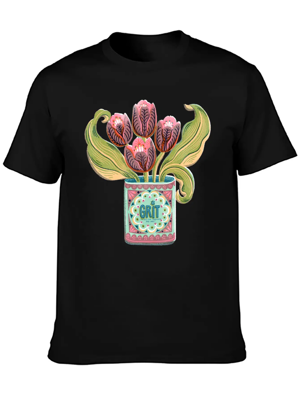 Self Care Spring Grit Tulip Retro Tin Can Unisex Casual T-Shirt – Clean Design For Daily Comfort