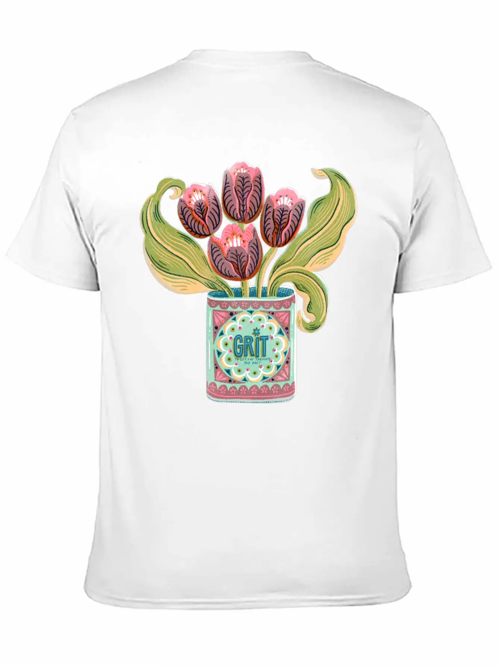 Self Care Spring Grit Tulip Retro Tin Can Unisex Casual T-Shirt – Clean Design For Daily Comfort