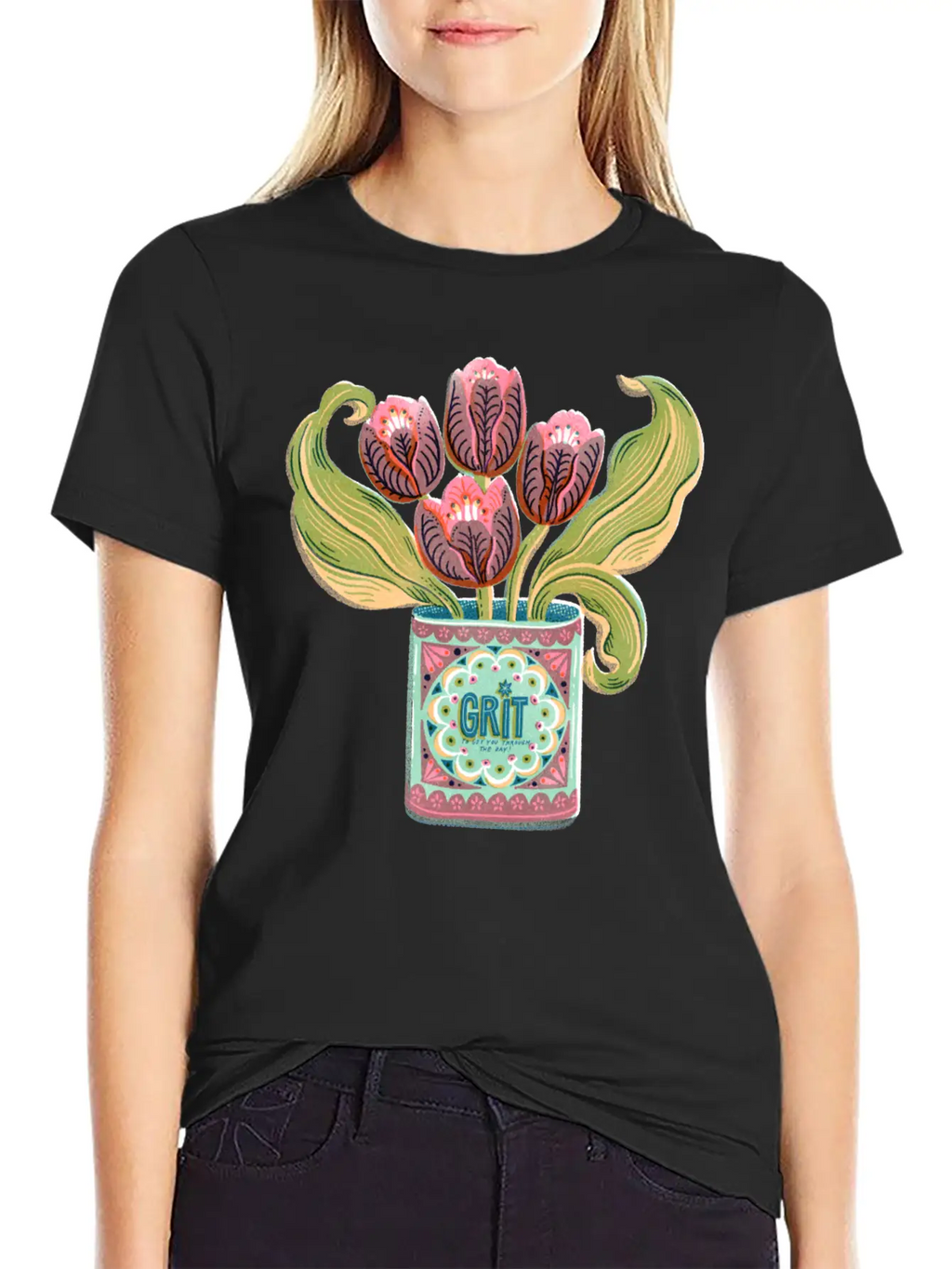 Self Care Spring Grit Tulip Retro Tin Can Unisex Casual T-Shirt – Clean Design For Daily Comfort