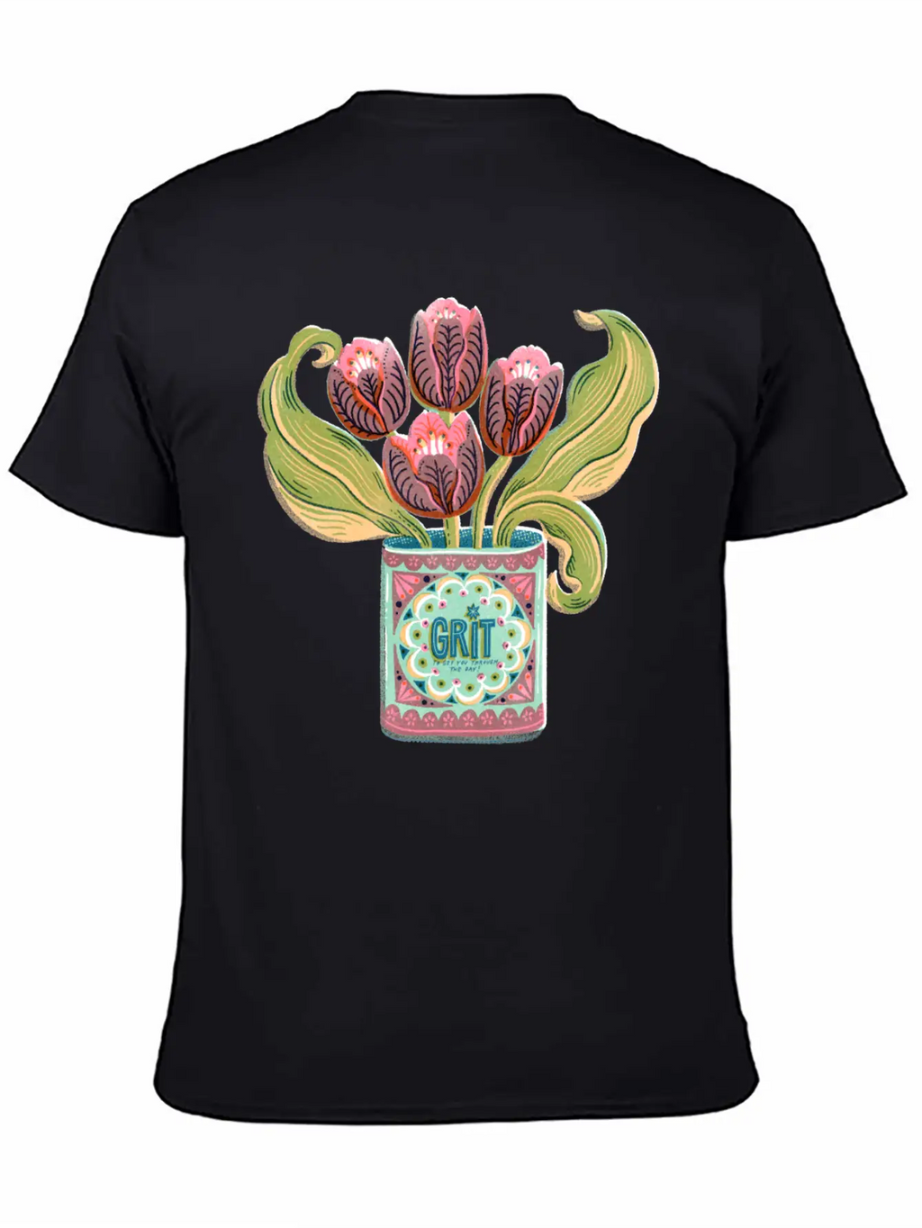 Self Care Spring Grit Tulip Retro Tin Can Unisex Casual T-Shirt – Clean Design For Daily Comfort