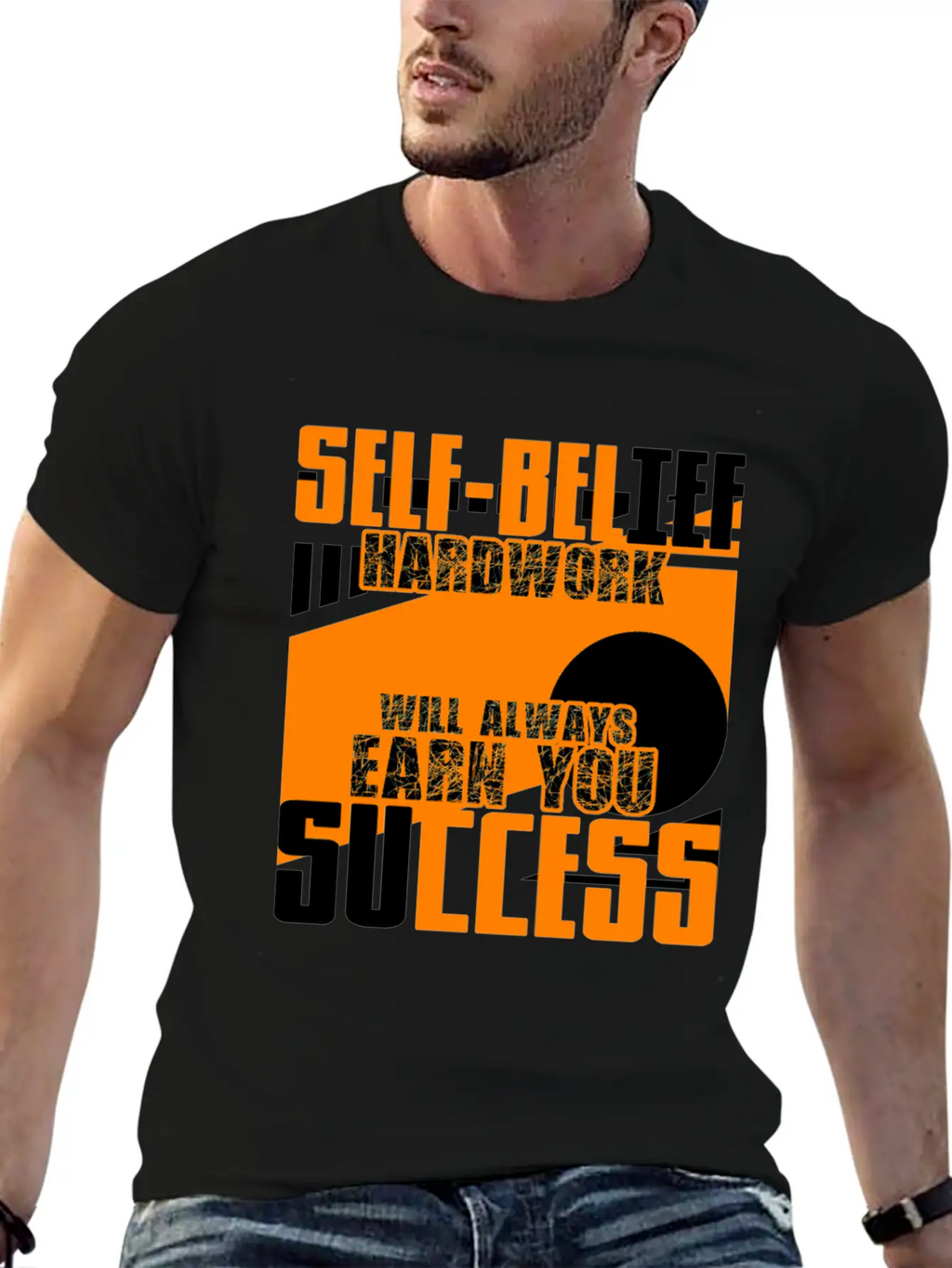 Self-confidence And Hard Work Unisex Short Sleeve Soft Cotton T-Shirt – Casual Everyday Wear