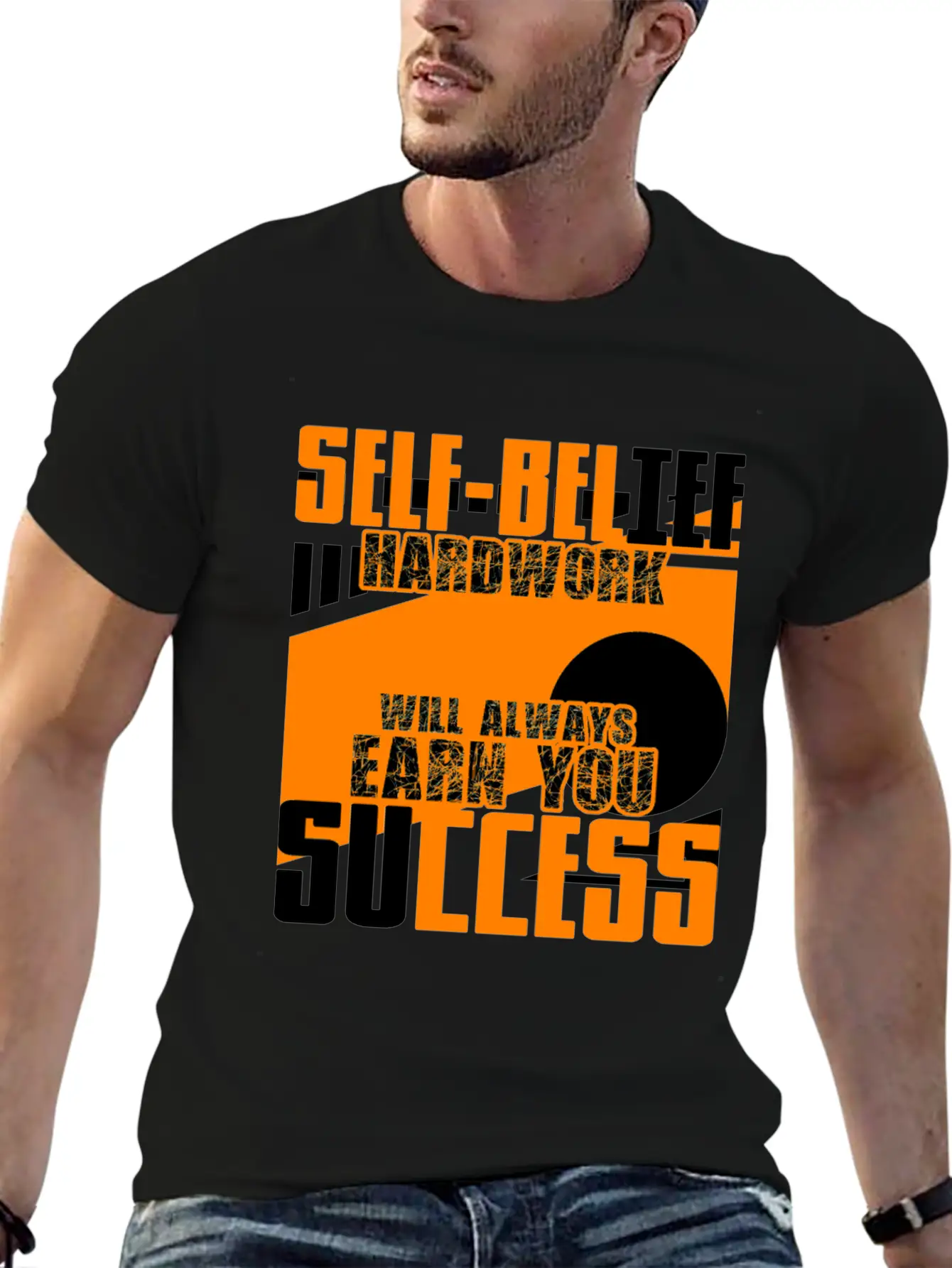 Self-confidence And Hard Work Unisex Short Sleeve Soft Cotton T-Shirt – Casual Everyday Wear