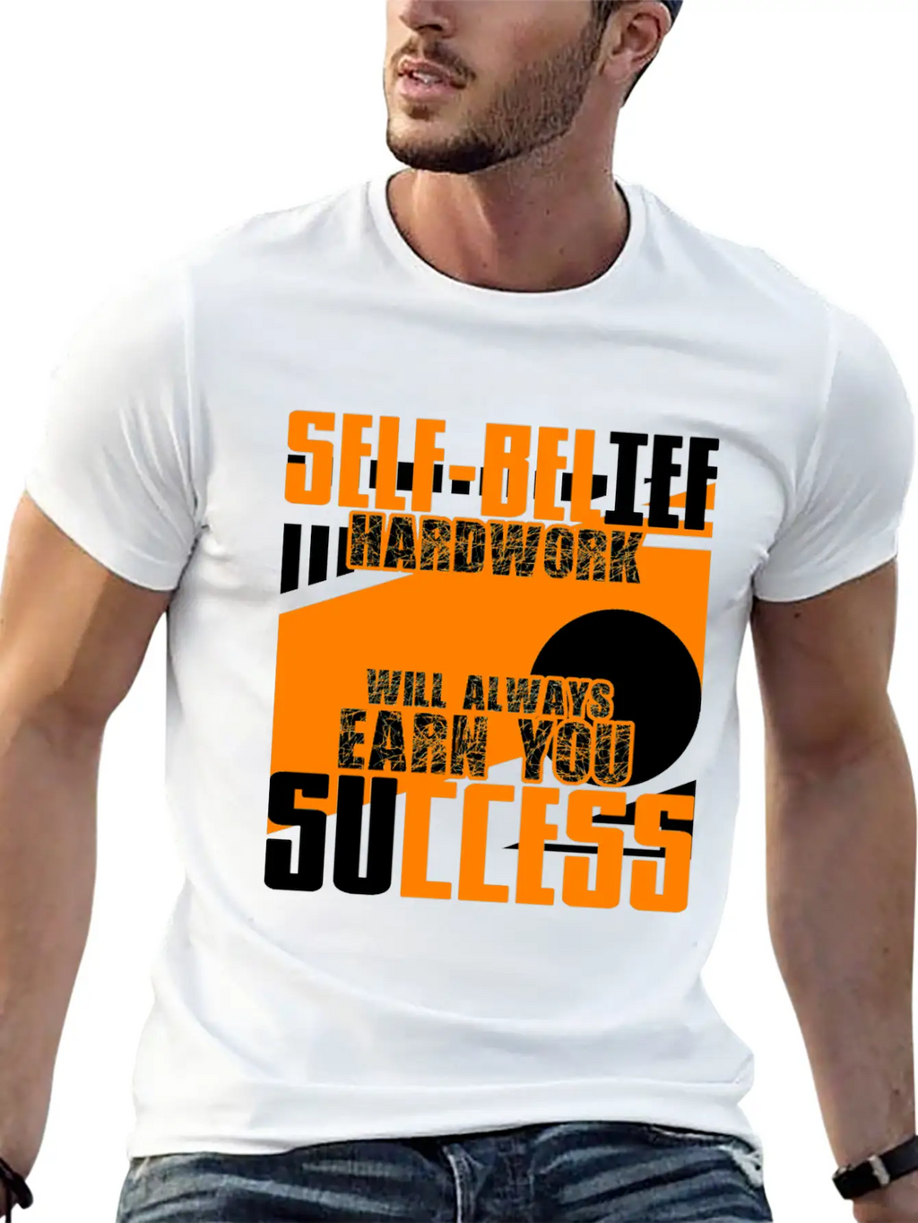 Self-confidence And Hard Work Unisex Short Sleeve Soft Cotton T-Shirt – Casual Everyday Wear