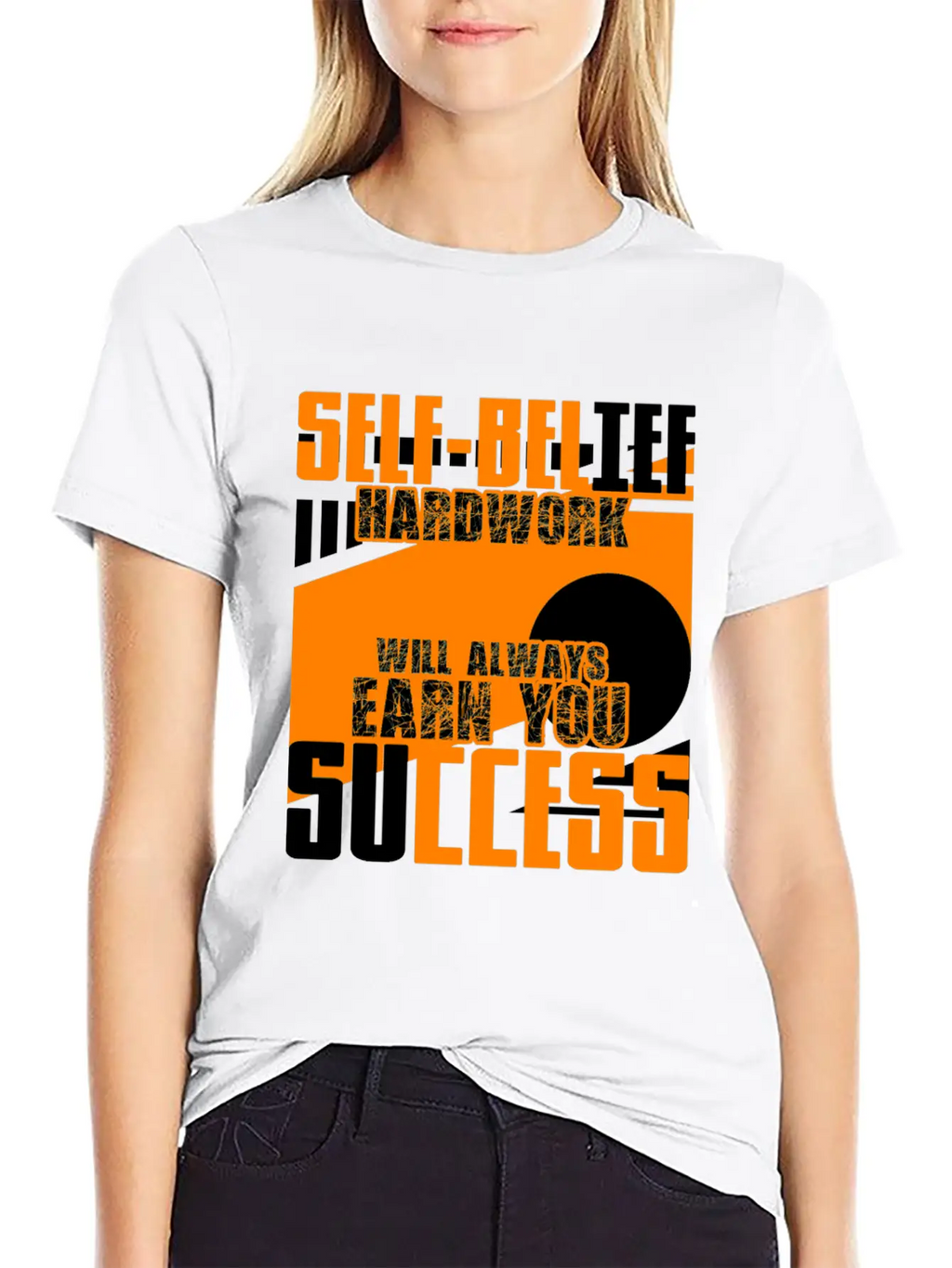 Self-confidence And Hard Work Unisex Short Sleeve Soft Cotton T-Shirt – Casual Everyday Wear