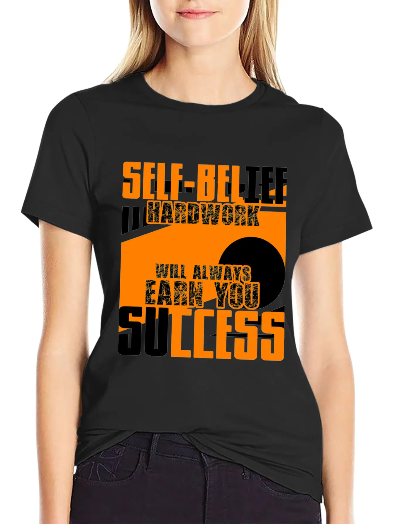 Self-confidence And Hard Work Unisex Short Sleeve Soft Cotton T-Shirt – Casual Everyday Wear