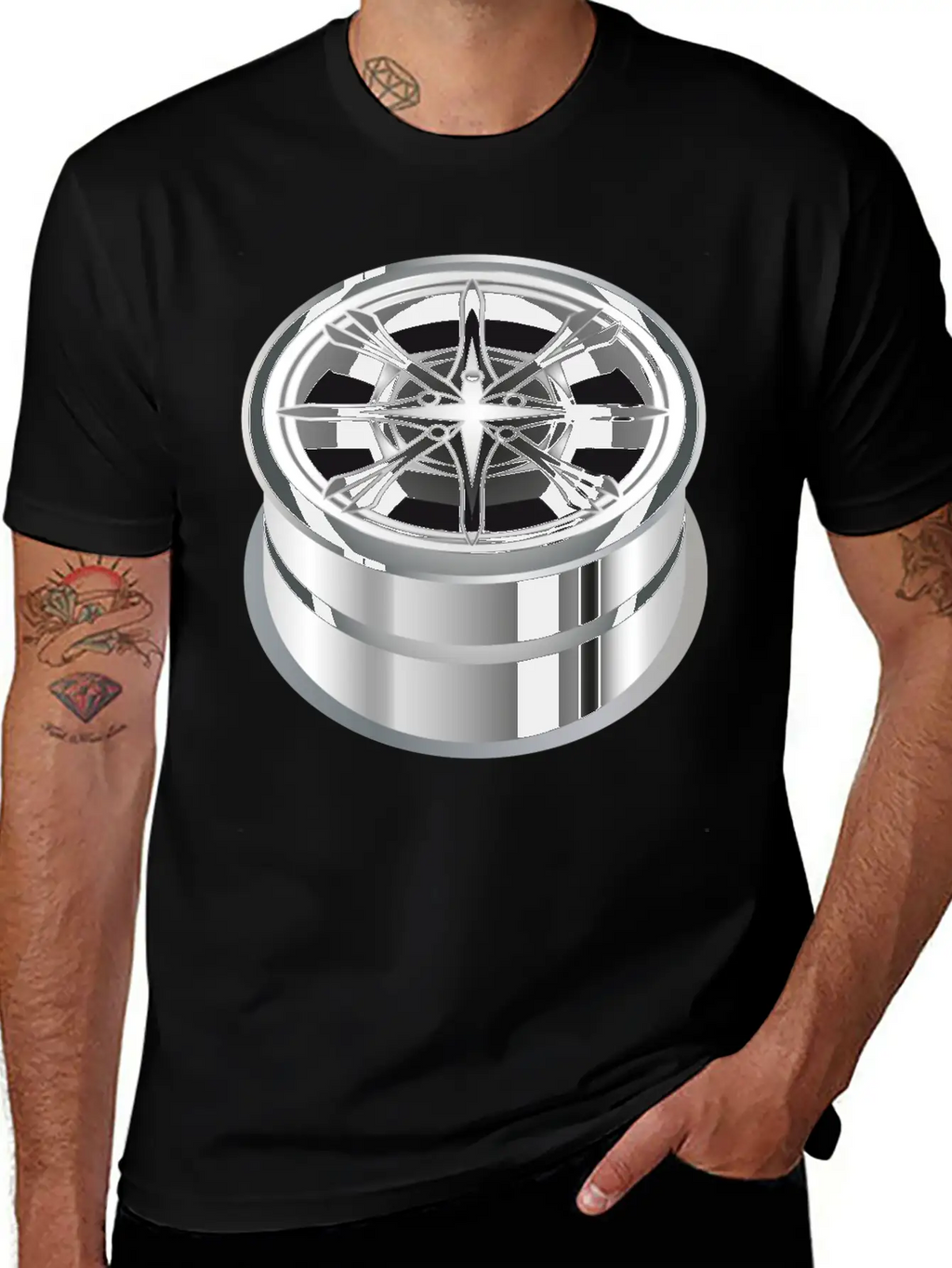 Self-made Shiny Chrome Rim For The Car Essential Cotton Tee For Daily Outfits – Unisex Style