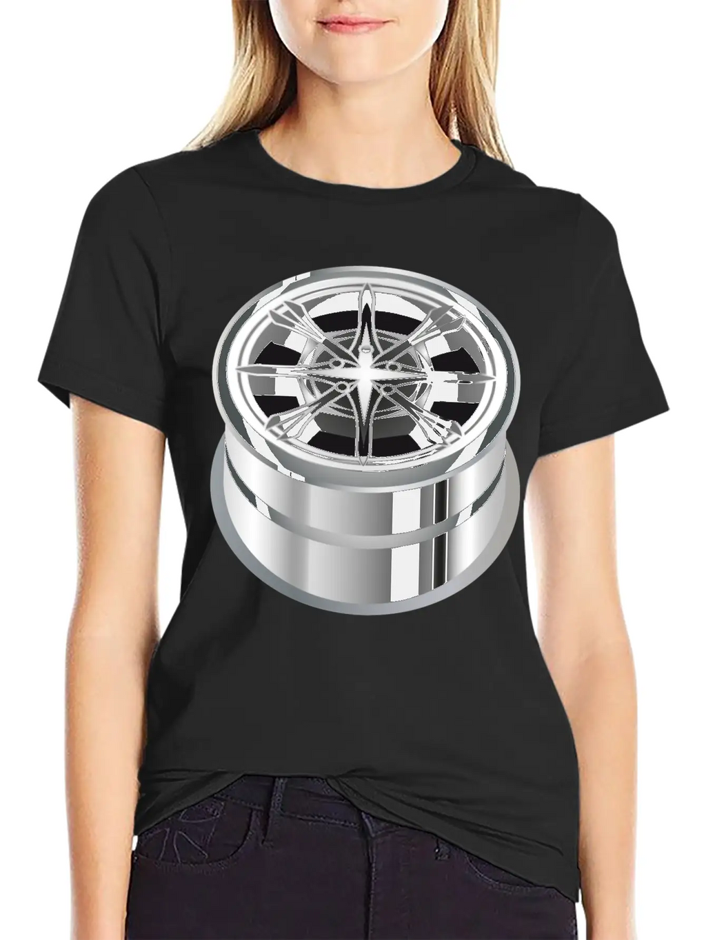 Self-made Shiny Chrome Rim For The Car Essential Cotton Tee For Daily Outfits – Unisex Style
