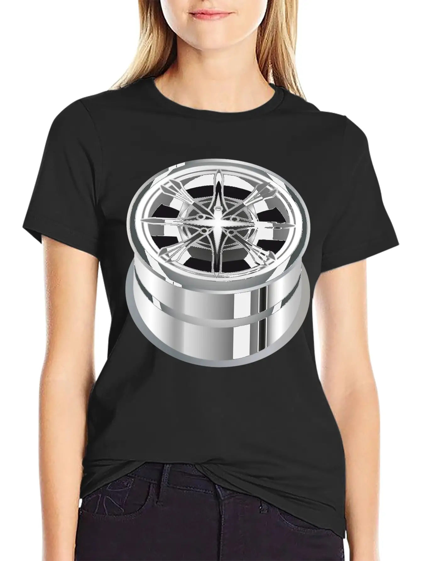 Self-made Shiny Chrome Rim For The Car Essential Cotton Tee For Daily Outfits – Unisex Style