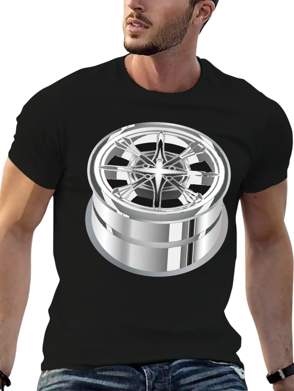 Self-made Shiny Chrome Rim For The Car Essential Cotton Tee For Daily Outfits – Unisex Style