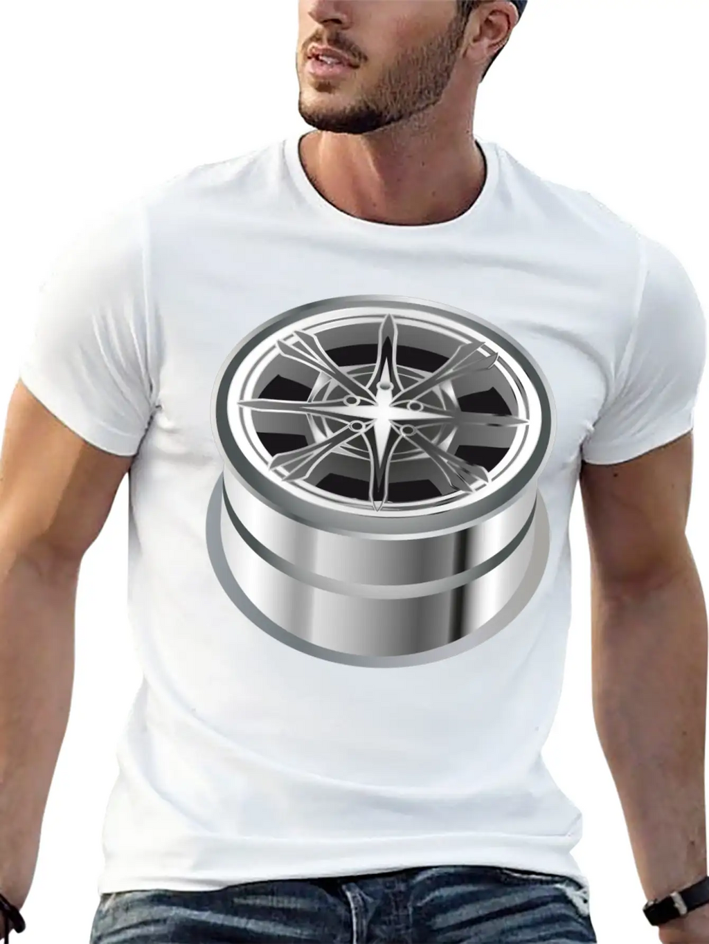 Self-made Shiny Chrome Rim For The Car Essential Cotton Tee For Daily Outfits – Unisex Style