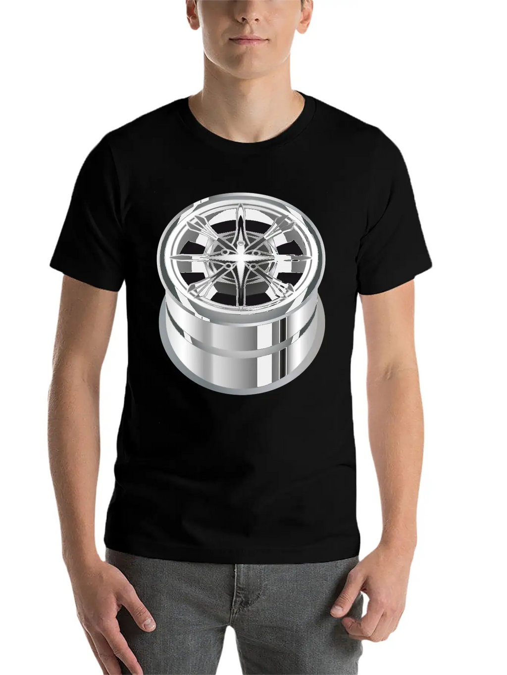Self-made Shiny Chrome Rim For The Car Essential Cotton Tee For Daily Outfits – Unisex Style