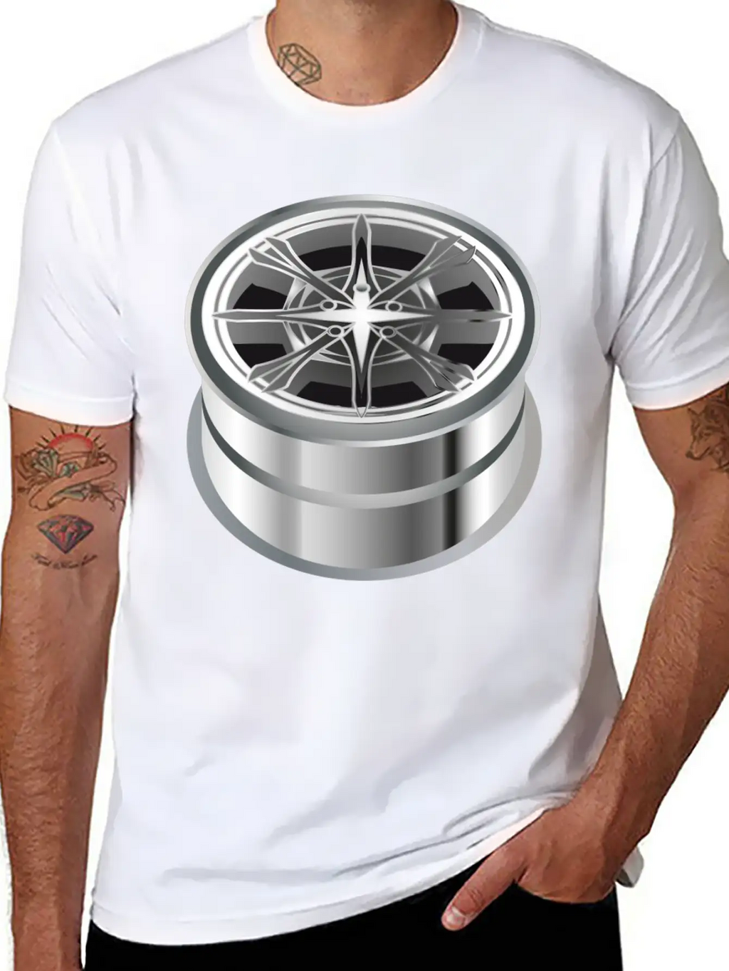 Self-made Shiny Chrome Rim For The Car Essential Cotton Tee For Daily Outfits – Unisex Style