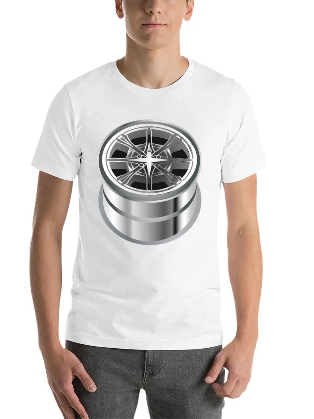 Self-made Shiny Chrome Rim For The Car Essential Cotton Tee For Daily Outfits – Unisex Style