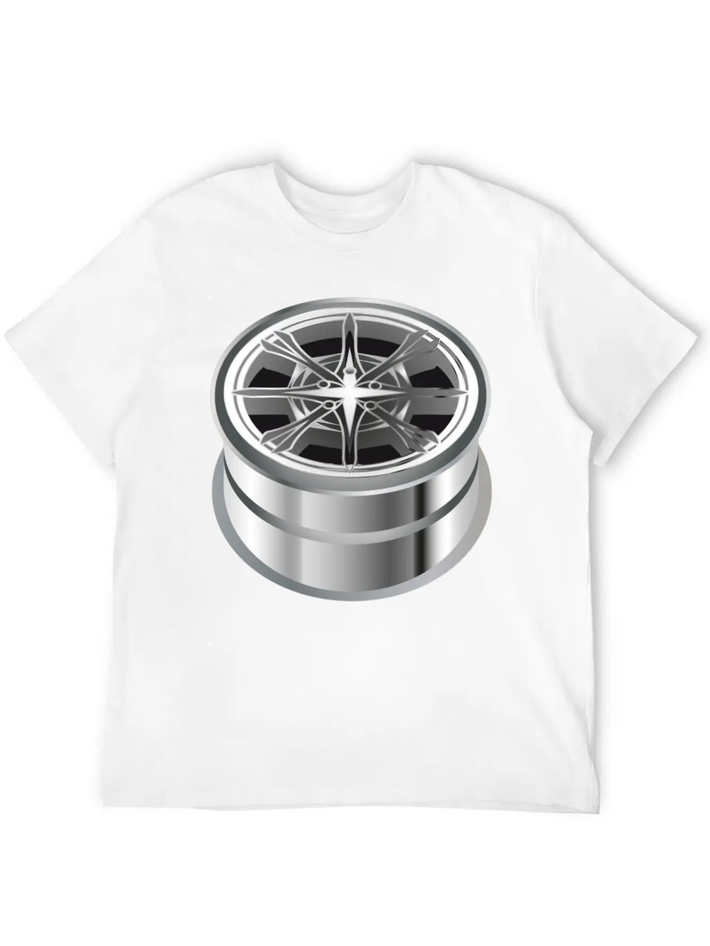Self-made Shiny Chrome Rim For The Car Essential Cotton Tee For Daily Outfits – Unisex Style