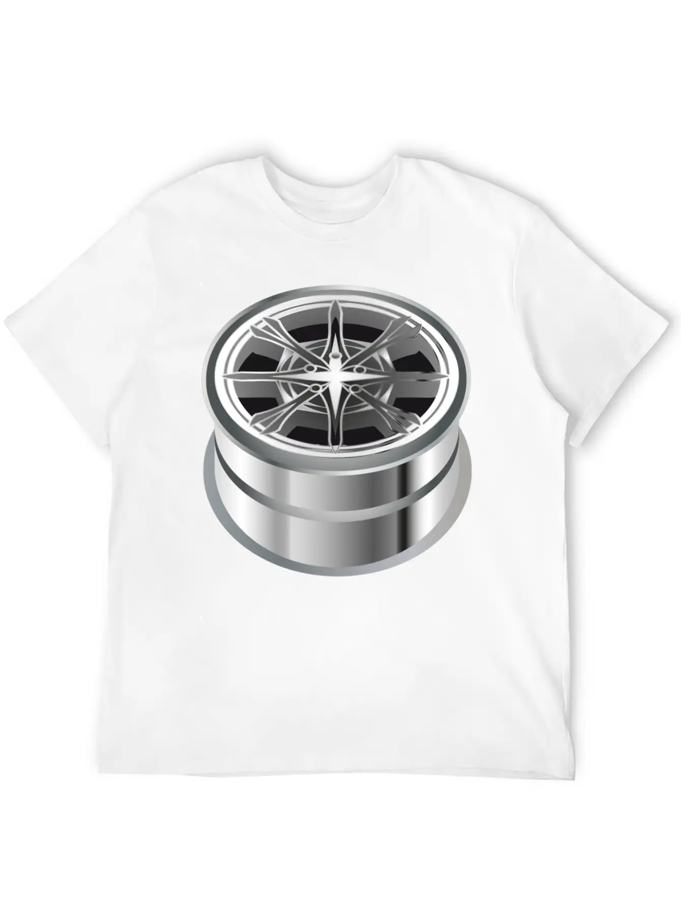 Self-made Shiny Chrome Rim For The Car Essential Cotton Tee For Daily Outfits – Unisex Style
