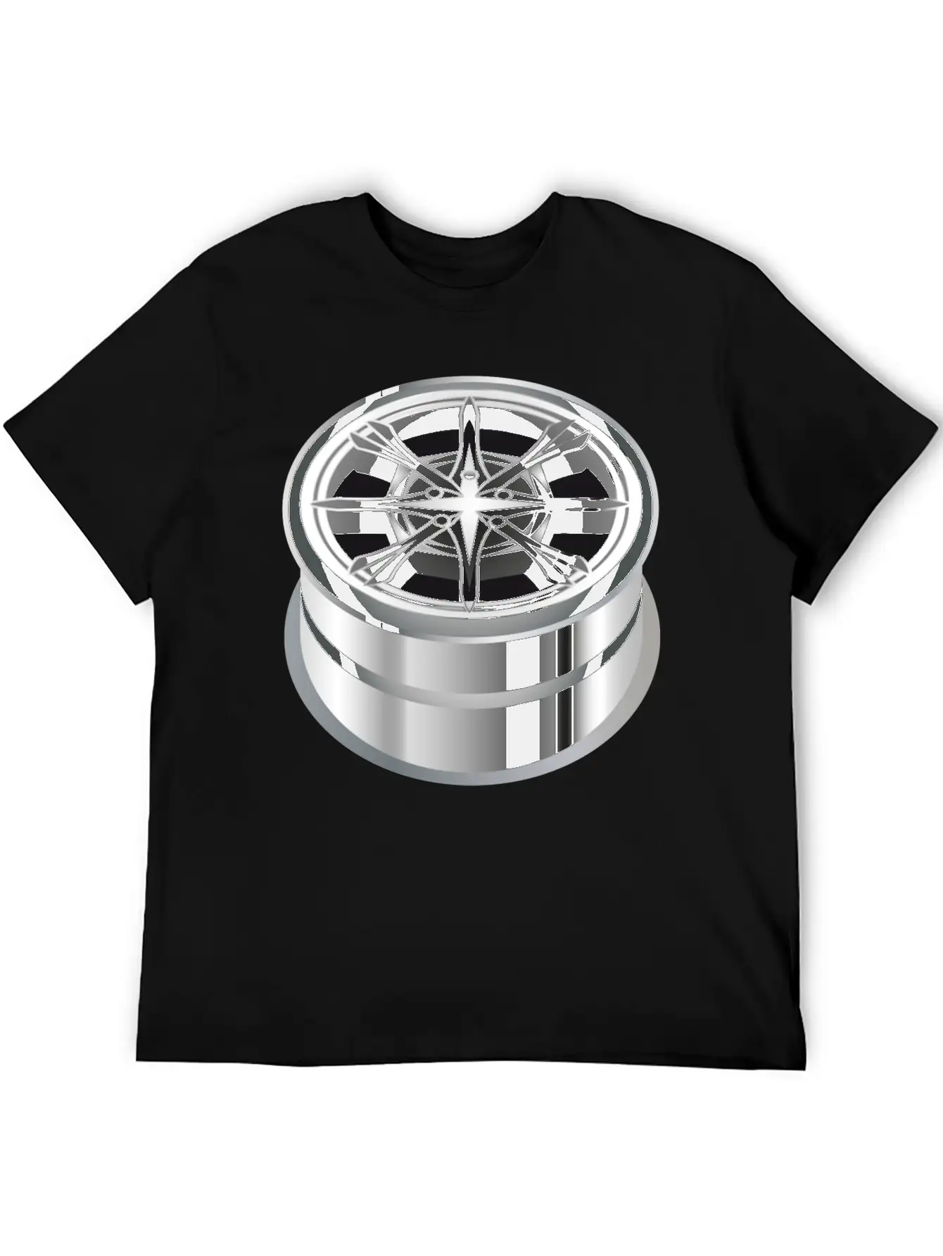 Self-made Shiny Chrome Rim For The Car Essential Cotton Tee For Daily Outfits – Unisex Style