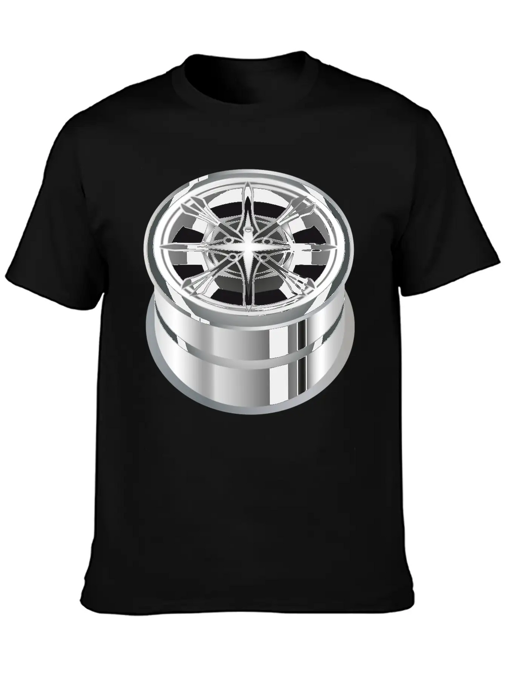 Self-made Shiny Chrome Rim For The Car Essential Cotton Tee For Daily Outfits – Unisex Style