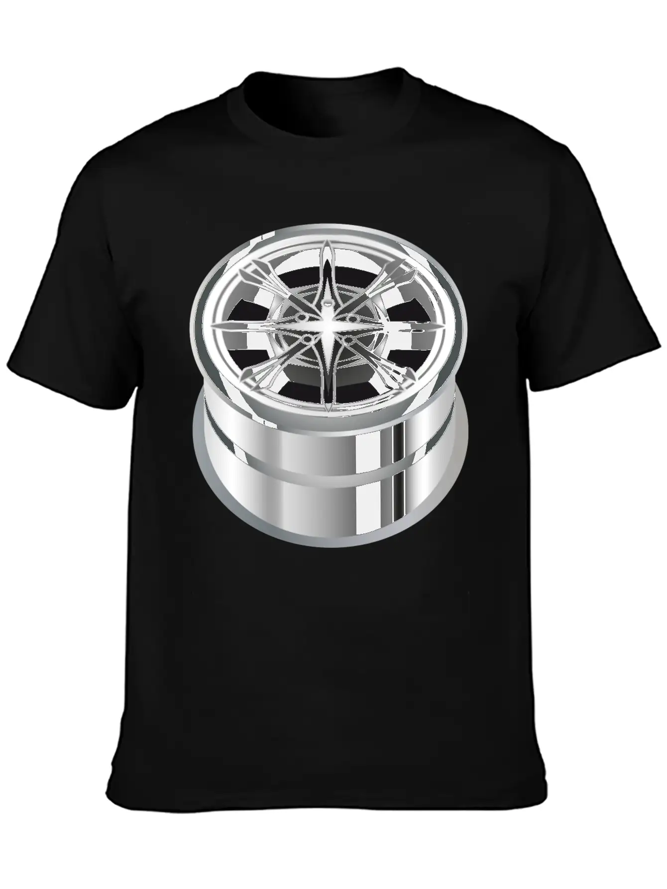 Self-made Shiny Chrome Rim For The Car Essential Cotton Tee For Daily Outfits – Unisex Style
