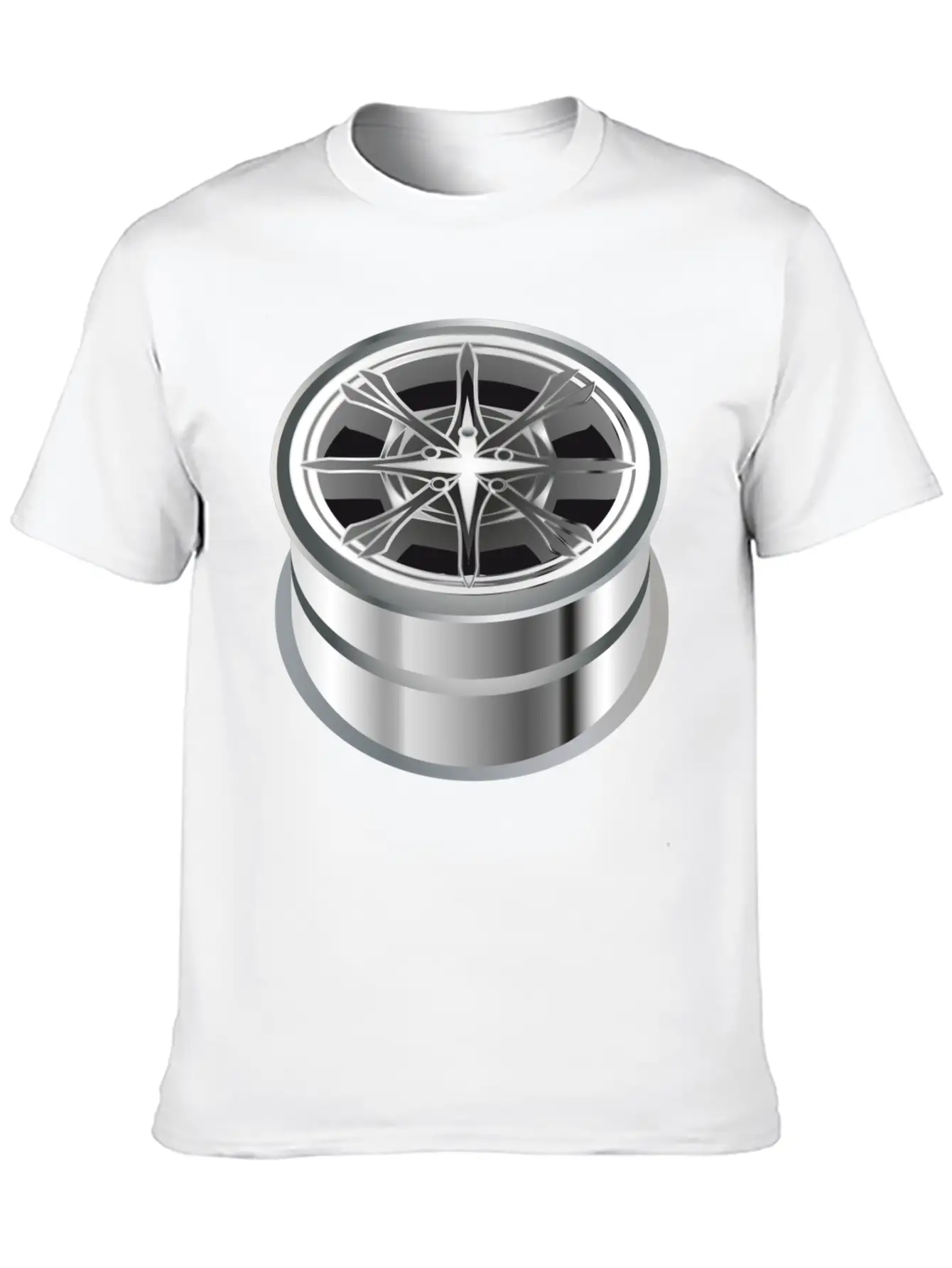 Self-made Shiny Chrome Rim For The Car Essential Cotton Tee For Daily Outfits – Unisex Style