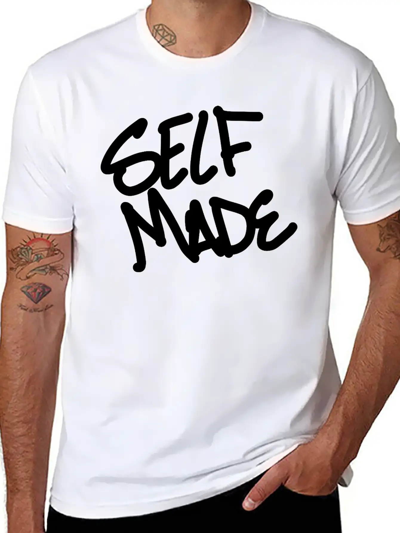 Self Made Unisex Casual T-Shirt – Clean Design For Daily Comfort