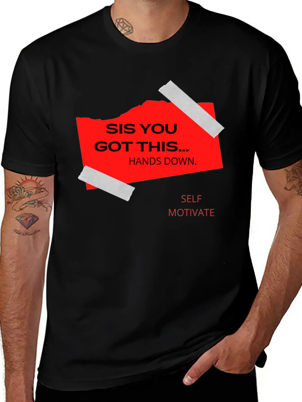 SELF MOTIVATE Unisex Casual T-Shirt – Clean Design For Daily Comfort