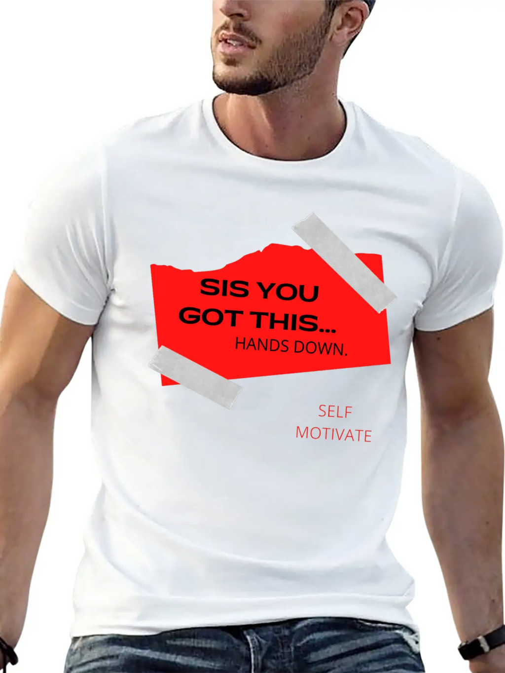 SELF MOTIVATE Unisex Casual T-Shirt – Clean Design For Daily Comfort
