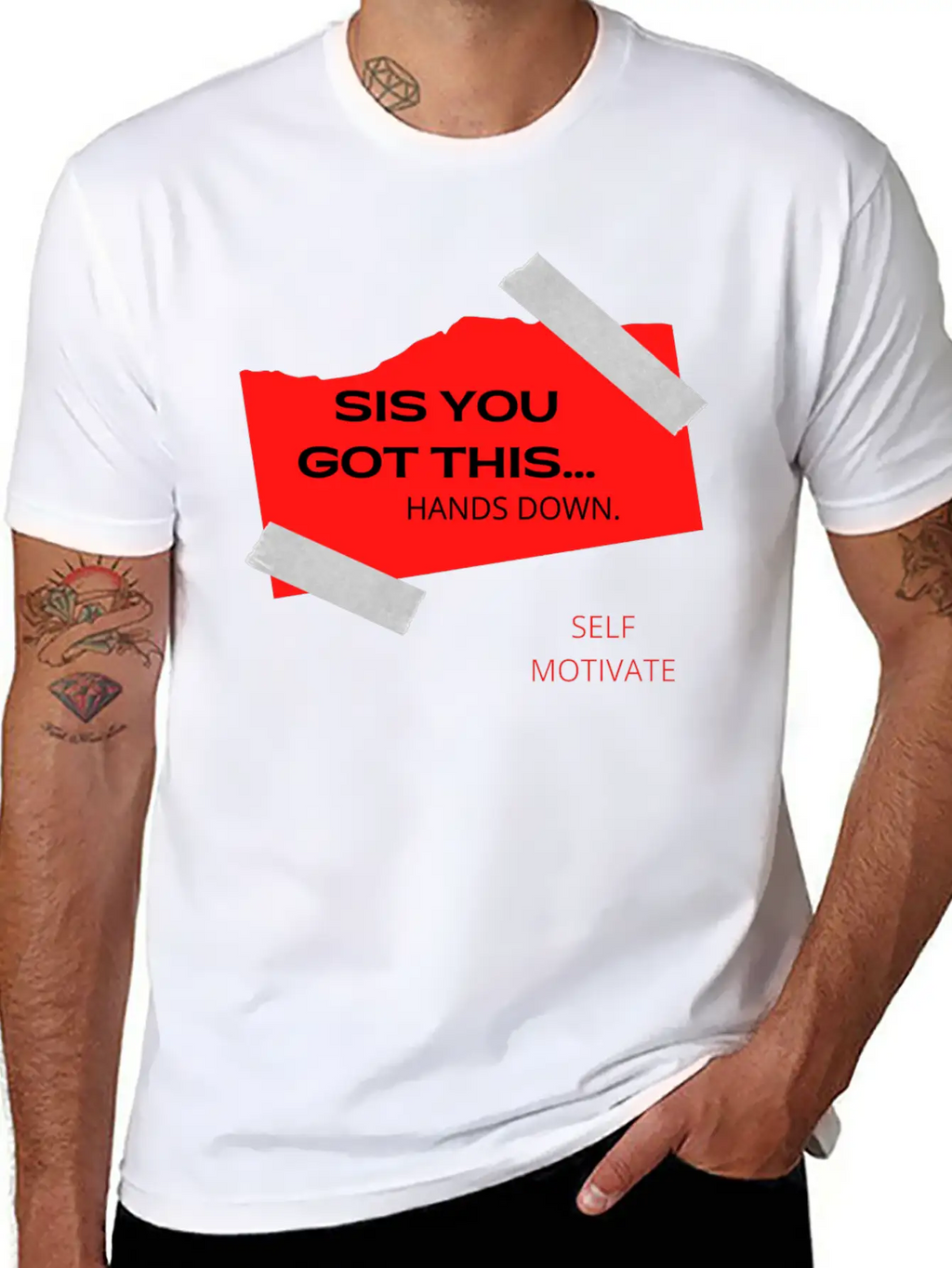 SELF MOTIVATE Unisex Casual T-Shirt – Clean Design For Daily Comfort