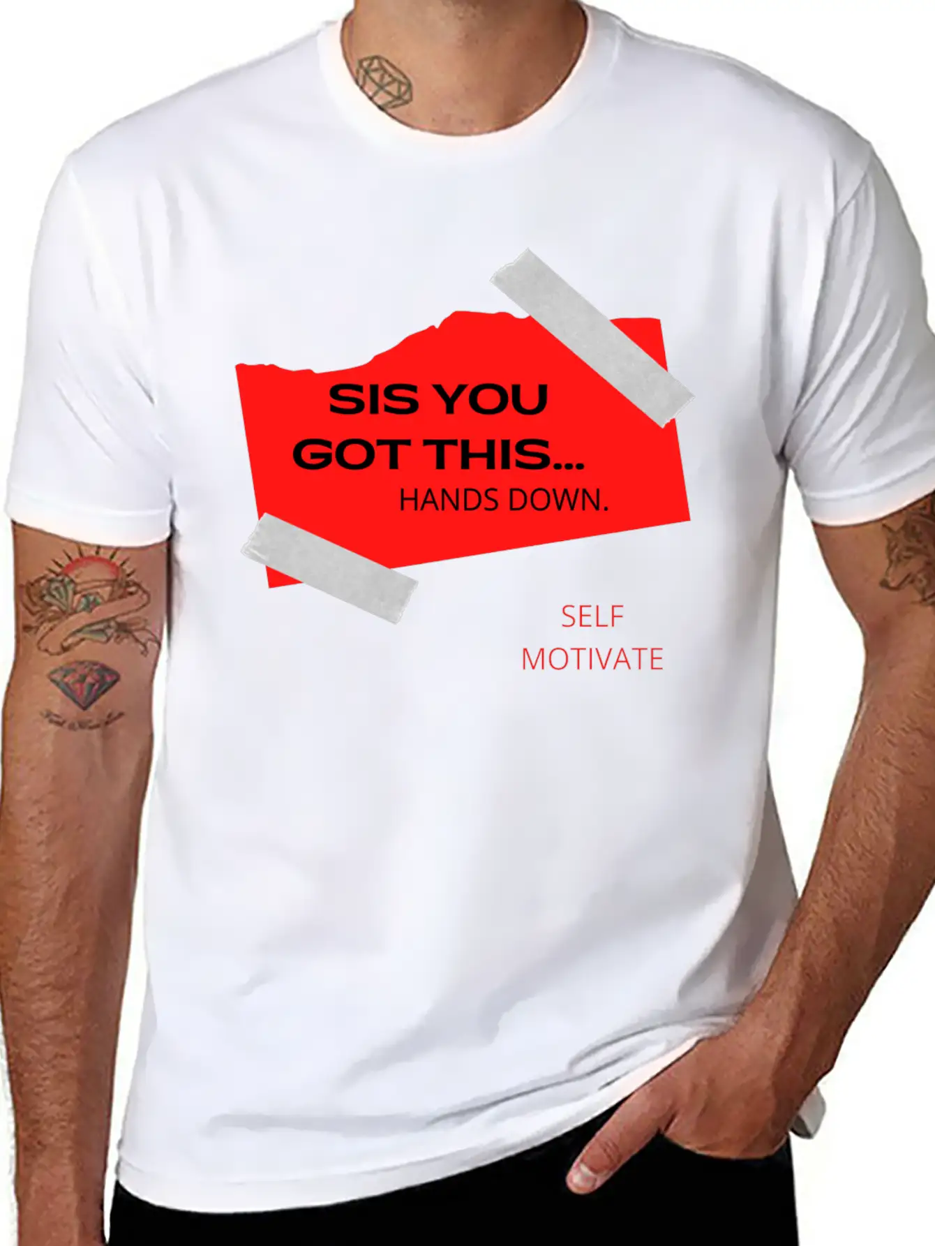 SELF MOTIVATE Unisex Casual T-Shirt – Clean Design For Daily Comfort