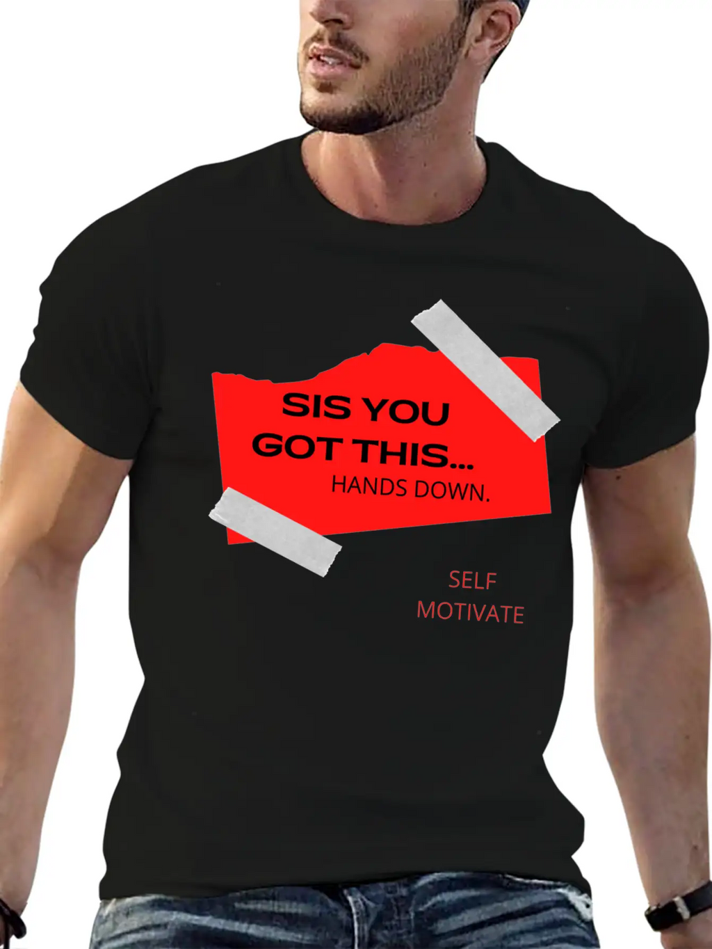 SELF MOTIVATE Unisex Casual T-Shirt – Clean Design For Daily Comfort