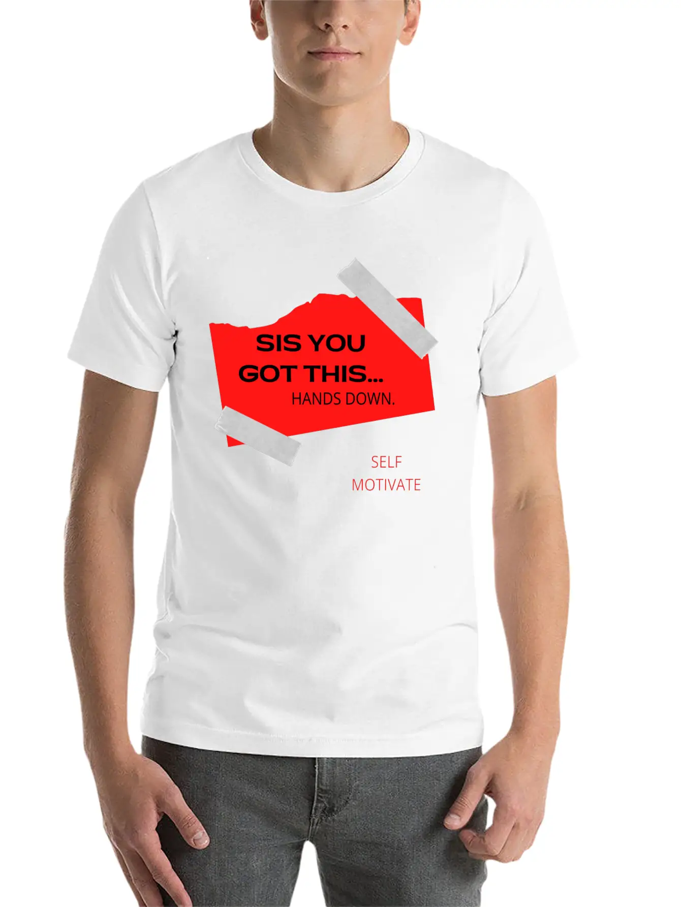 SELF MOTIVATE Unisex Casual T-Shirt – Clean Design For Daily Comfort