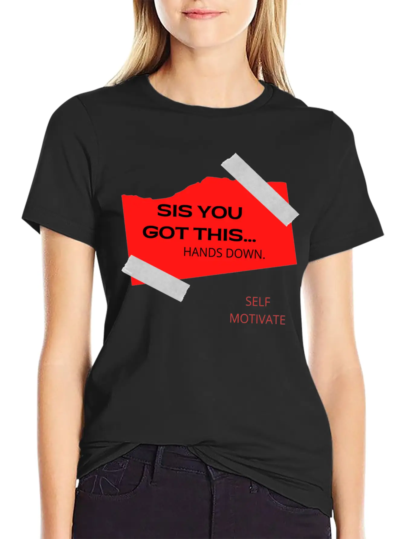 SELF MOTIVATE Unisex Casual T-Shirt – Clean Design For Daily Comfort