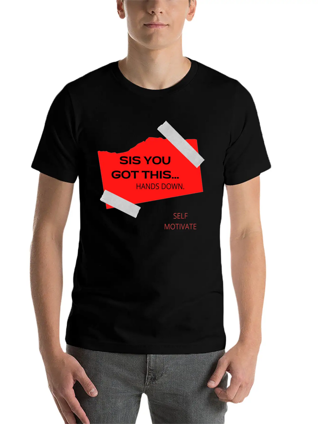 SELF MOTIVATE Unisex Casual T-Shirt – Clean Design For Daily Comfort
