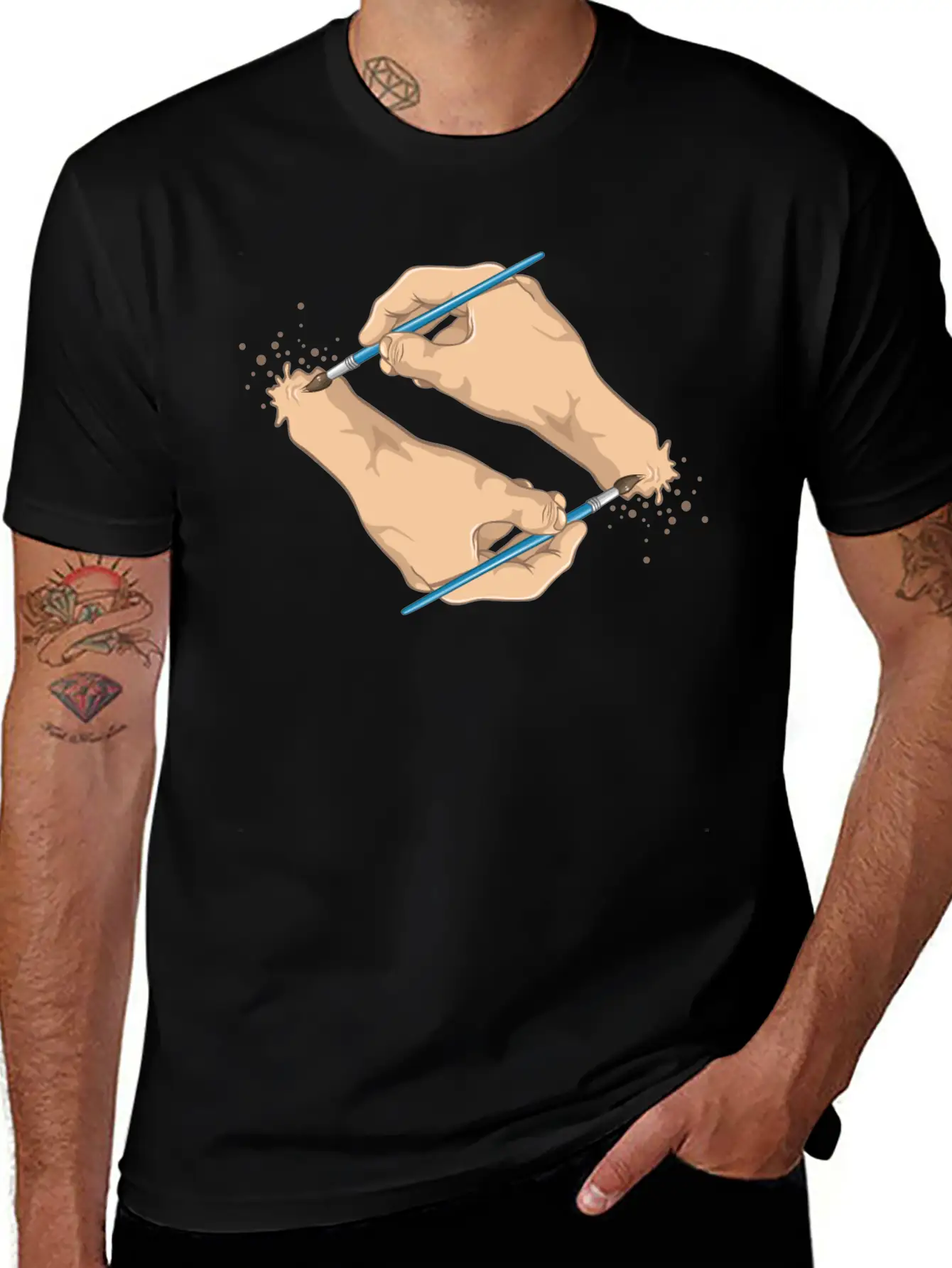 Self Painted Unisex Casual T-Shirt – Clean Design For Daily Comfort