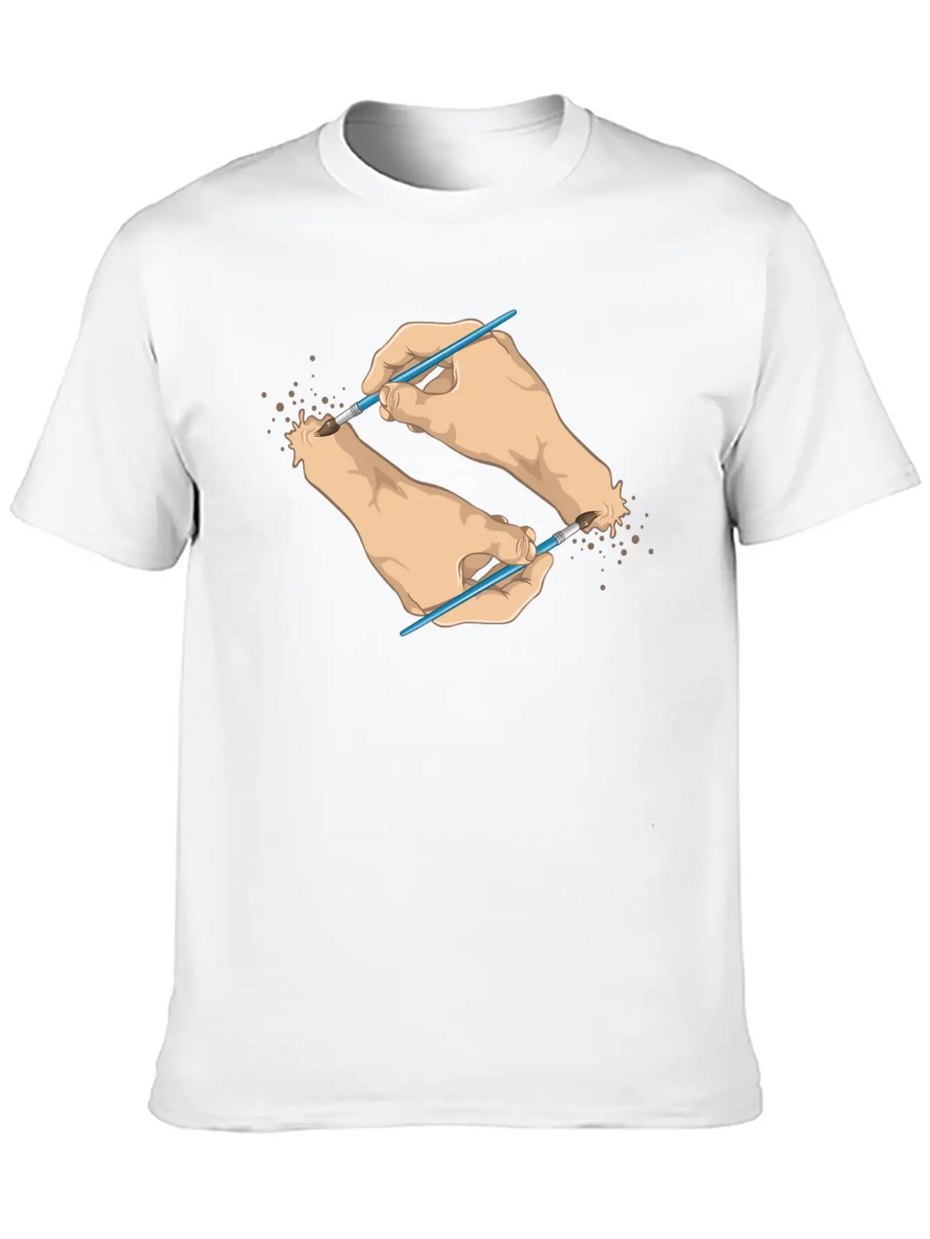 Self Painted Unisex Casual T-Shirt – Clean Design For Daily Comfort