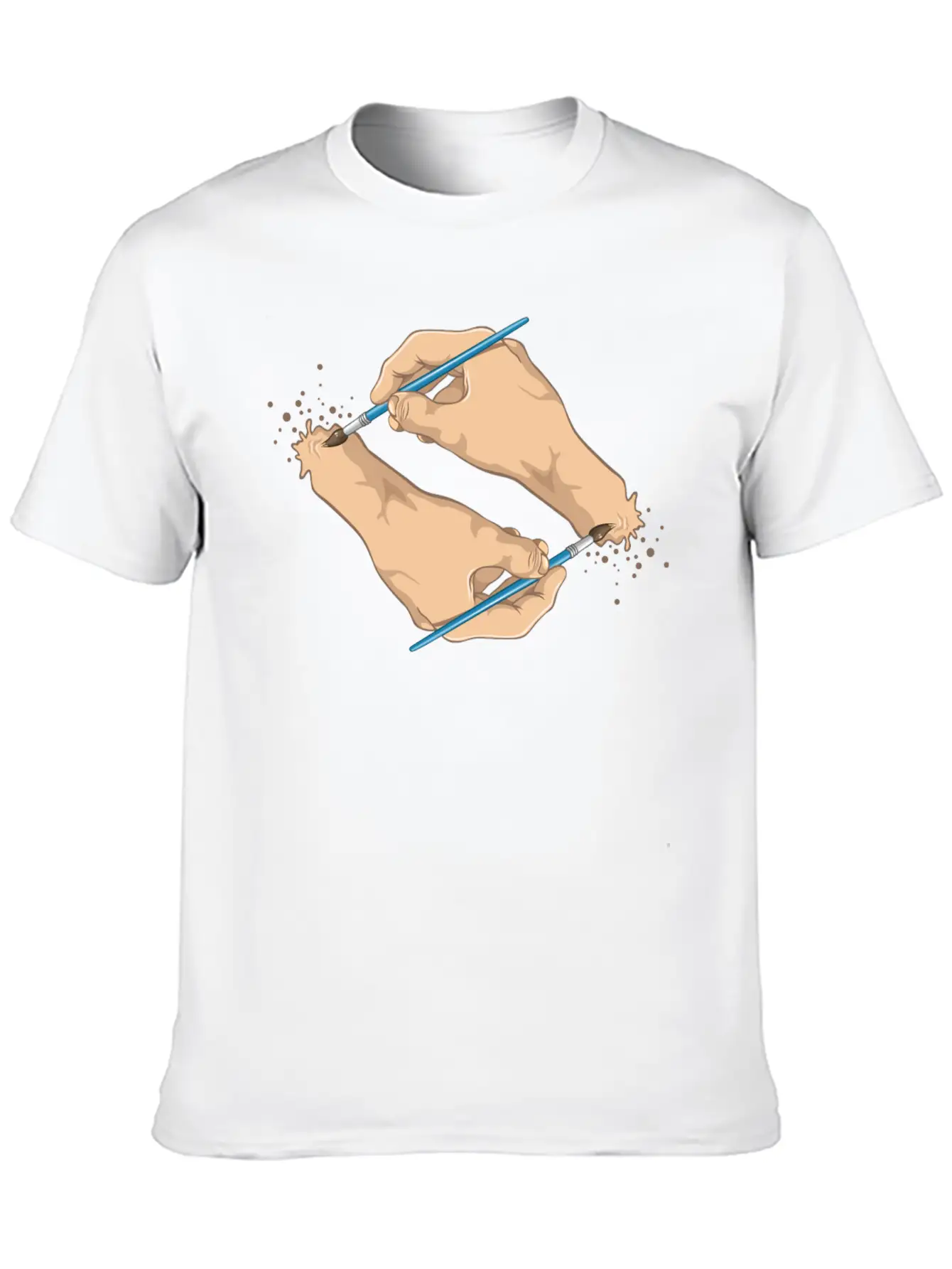 Self Painted Unisex Casual T-Shirt – Clean Design For Daily Comfort
