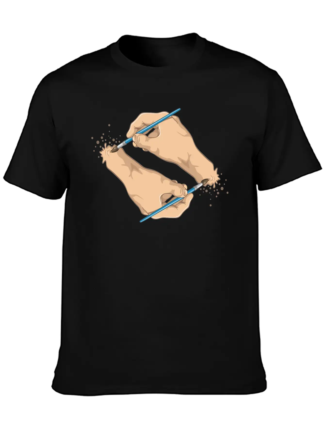 Self Painted Unisex Casual T-Shirt – Clean Design For Daily Comfort