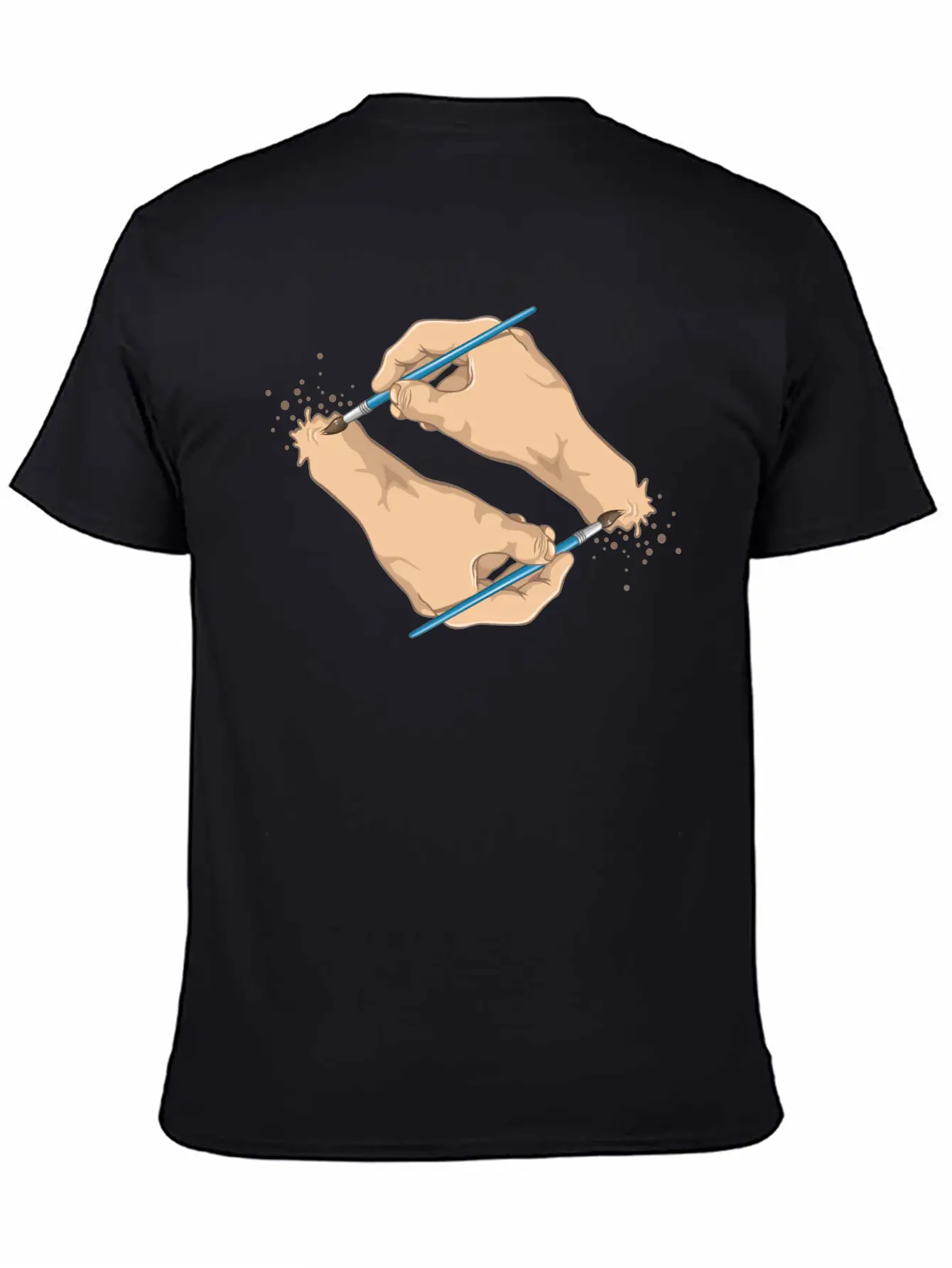 Self Painted Unisex Casual T-Shirt – Clean Design For Daily Comfort