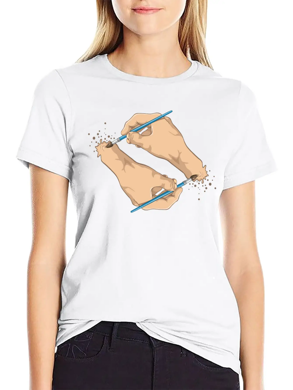 Self Painted Unisex Casual T-Shirt – Clean Design For Daily Comfort